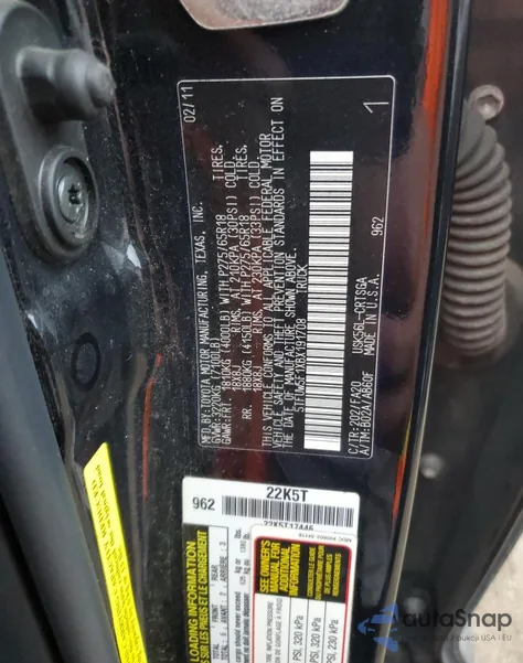 2011 Toyota Tundra Double Cab Sr5 из США, поврежденный, VIN 5TFUW5F1XBX191708